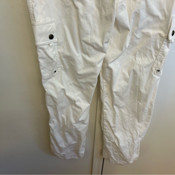 Ralph Lauren White Cargo Pants Women’s Size 10 100% Cotton - Picture 10 of 11